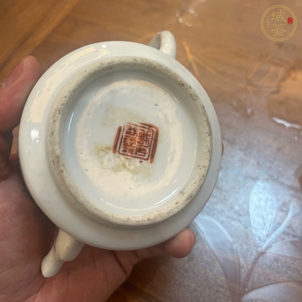 古玩陶瓷花鳥紋粉彩執(zhí)壺真品鑒賞圖