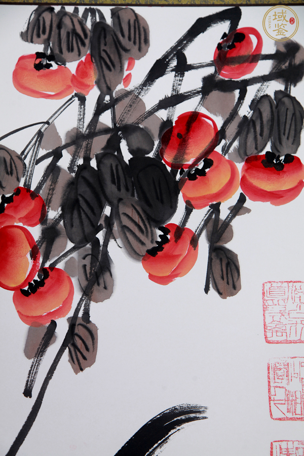 古玩張長(zhǎng)印萬事大吉立軸真品鑒賞圖