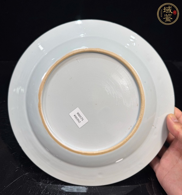 古玩陶瓷花卉紋青花盤真品鑒賞圖