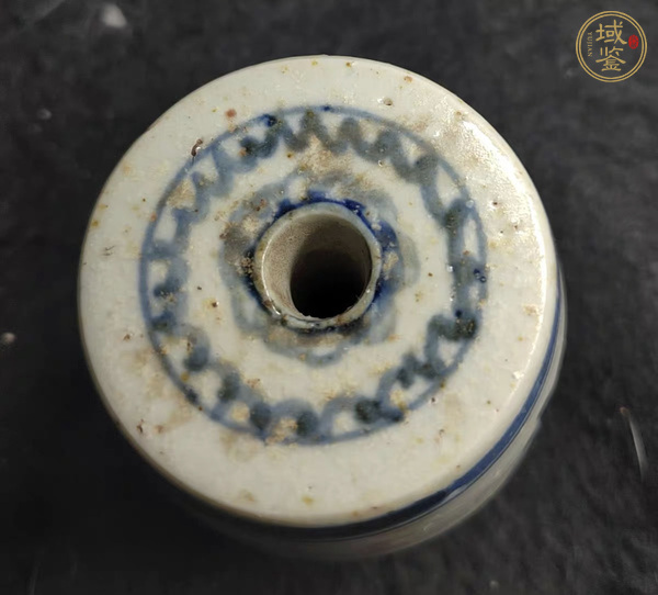 古玩陶瓷文字青花香蹲真品鑒賞圖
