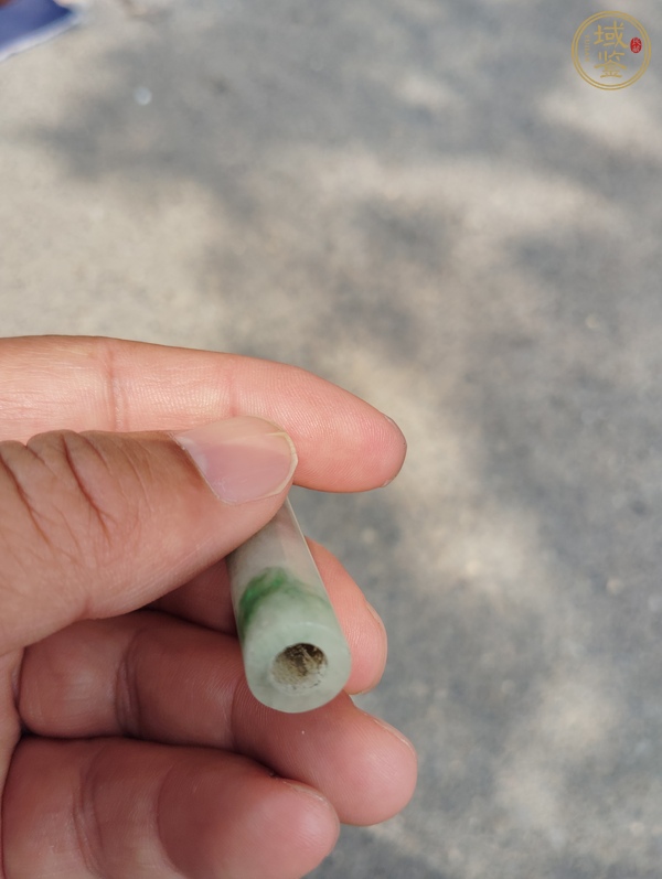 古玩玉器翡翠雕“素紋翎管”真品鑒賞圖