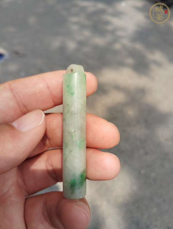 古玩玉器翡翠雕“素紋翎管”真品鑒賞圖