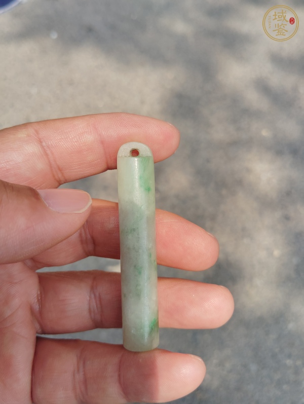 古玩玉器翡翠雕“素紋翎管”真品鑒賞圖