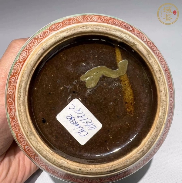 古玩陶瓷五彩羅漢人物爐真品鑒賞圖