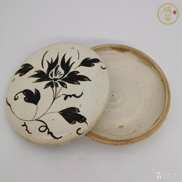 古玩陶瓷磁州窯蓋盒真品鑒賞圖