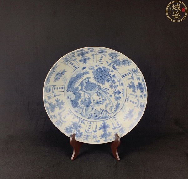 古玩轉(zhuǎn)賣青花鳳凰牡丹盤拍賣，當(dāng)前價(jià)格688元