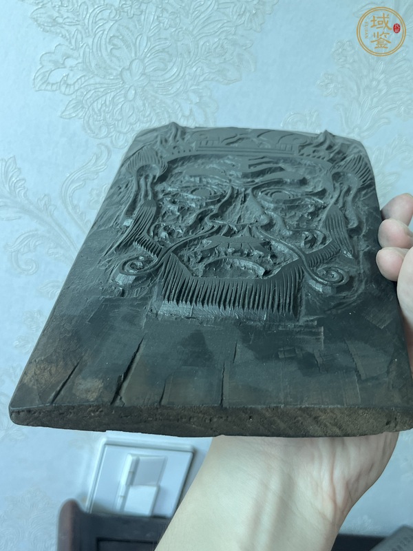 古玩雜項(xiàng)木雕印板真品鑒賞圖