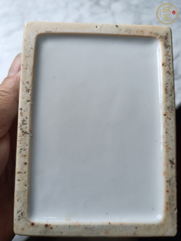 古玩陶瓷青花福壽紋蓋盒真品鑒賞圖