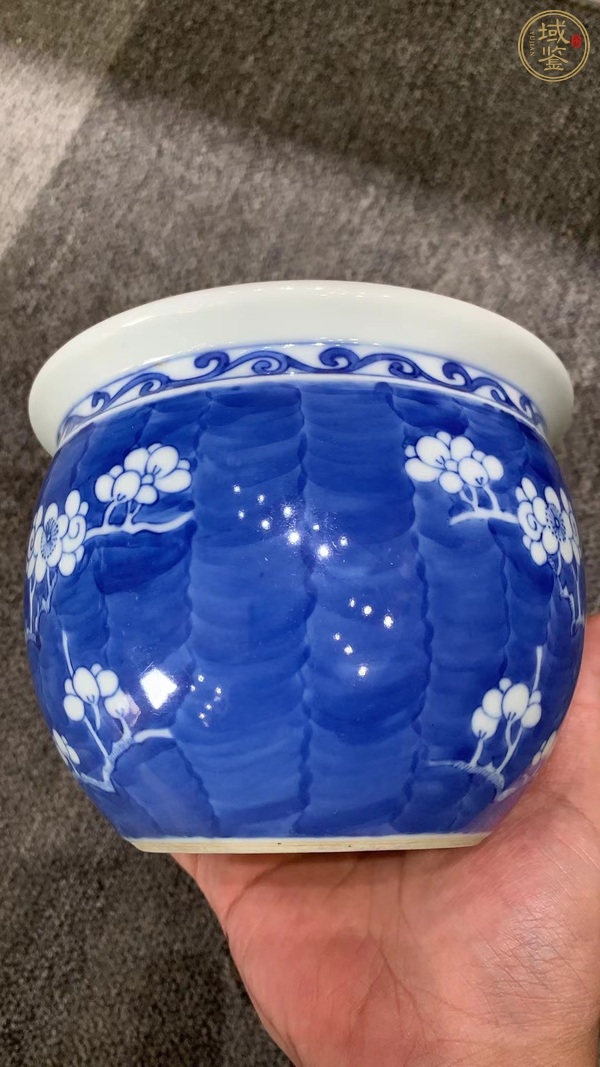 古玩青花冰梅缸真品鑒賞圖