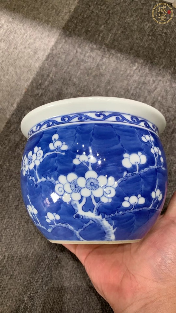 古玩陶瓷青花冰梅缸真品鑒賞圖