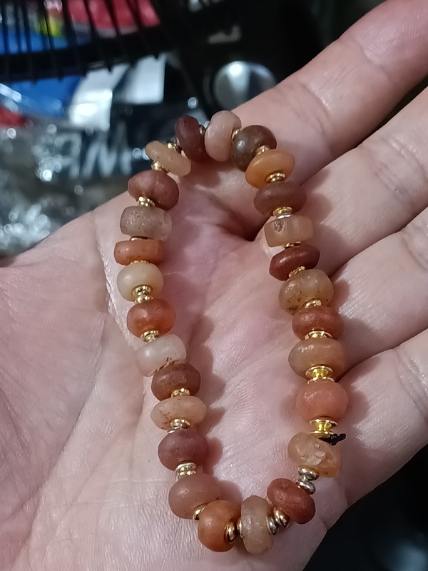 古玩玉器春秋戰國天然瑪瑙珠串拍賣，當前價格1800元