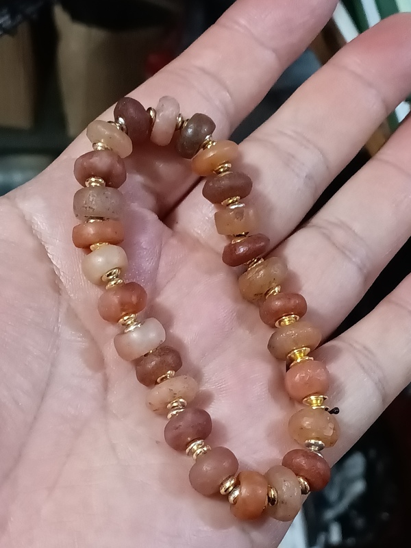 古玩玉器春秋戰國天然瑪瑙珠串拍賣，當前價格1800元