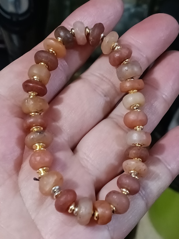 古玩玉器春秋戰國天然瑪瑙珠串拍賣，當前價格1800元