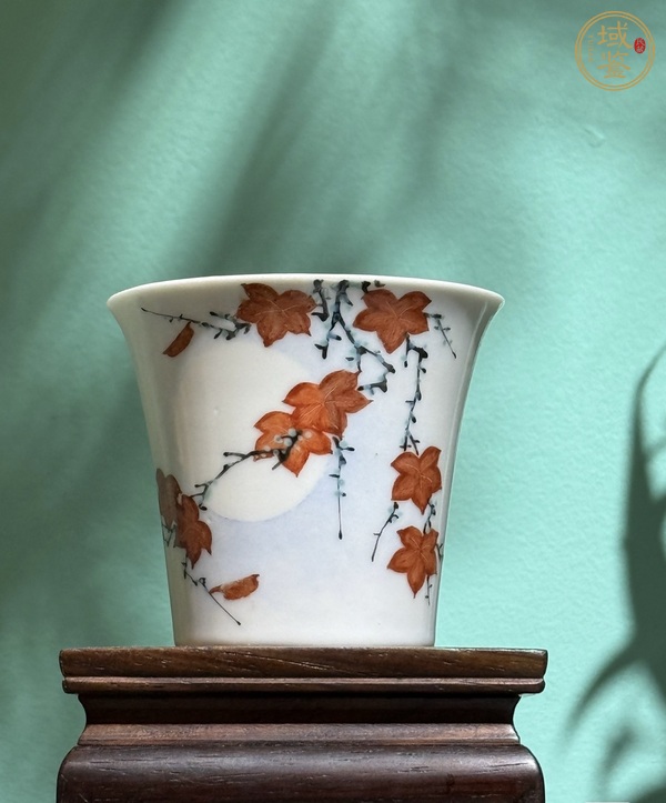 古玩月影楓葉杯真品鑒賞圖