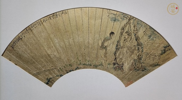古玩字畫錢頌椒扇面人物真品鑒賞圖