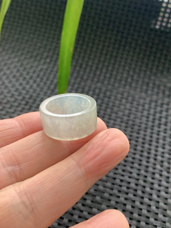 古玩玉器清代天然翡翠“指環”拍賣，當前價格3900元