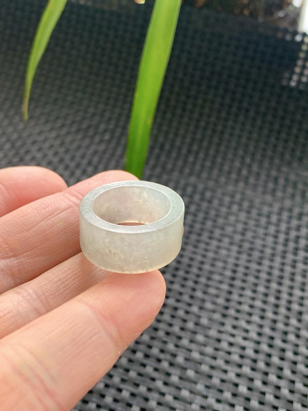 古玩玉器清代天然翡翠“指環”拍賣，當前價格3900元