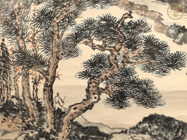 古玩字畫胡佩衡《曳林泳夕暉》真品鑒賞圖