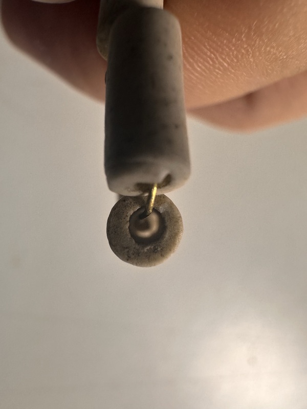 古玩玉器文化期地方料管珠拍賣,當前價格400元