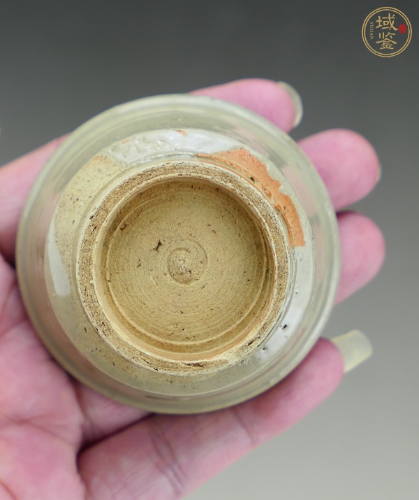 古玩陶瓷龍泉青瓷杯和托真品鑒賞圖
