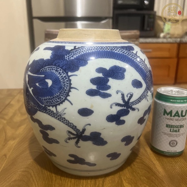 古玩陶瓷龍紋青花罐真品鑒賞圖