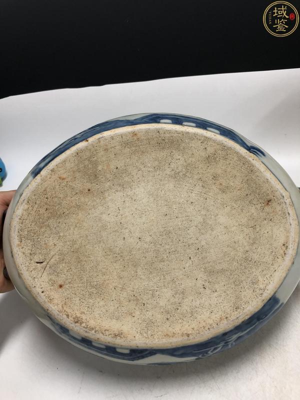 古玩陶瓷青花山水人物樓閣紋蓋鍋拍賣,當前價格2288元