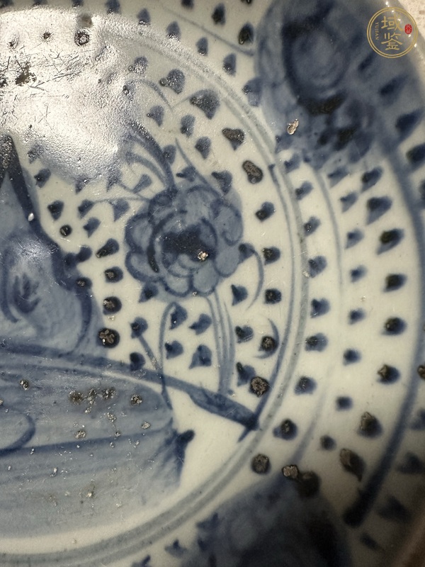 古玩陶瓷明代空白期青花盤真品鑒賞圖