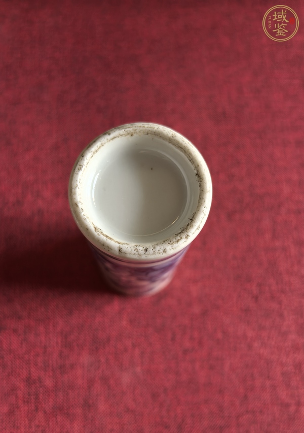 古玩陶瓷柳蔭駿馬圖香筒真品鑒賞圖