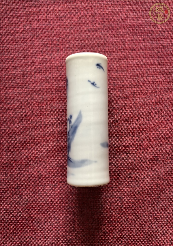古玩陶瓷柳蔭駿馬圖香筒真品鑒賞圖