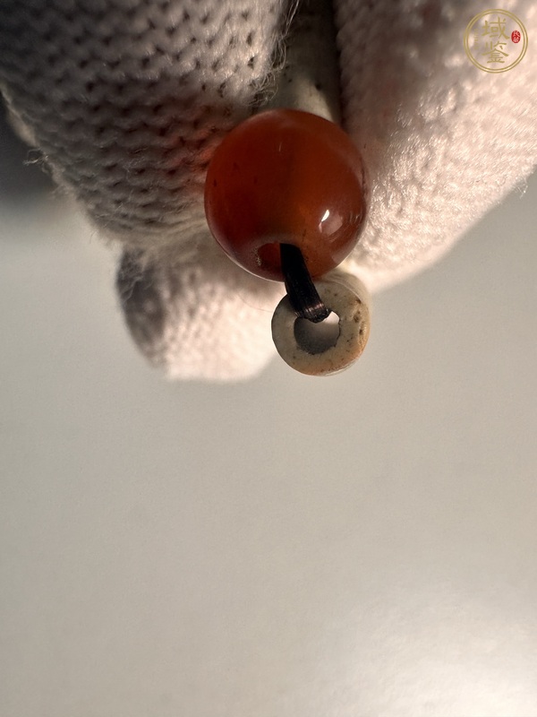 古玩玉器素紋玉珠管真品鑒賞圖