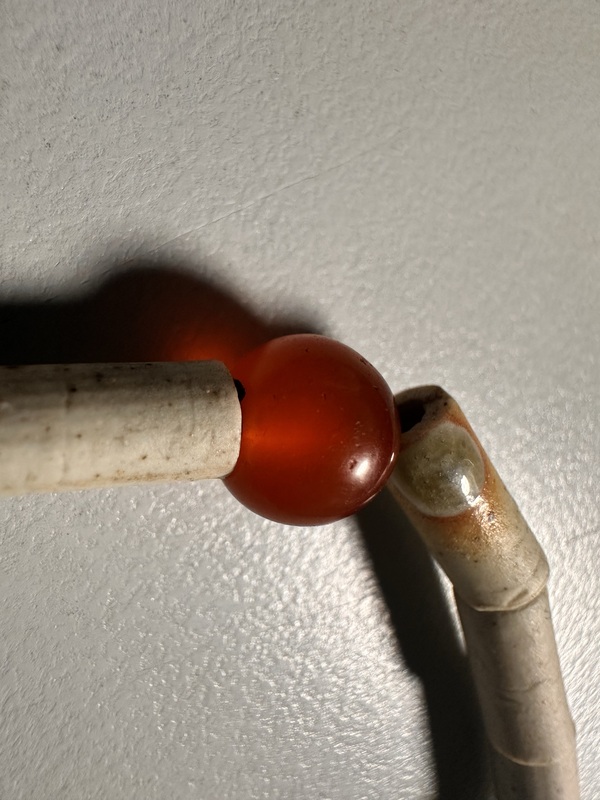 古玩玉器文化期地方玉珠管拍賣，當(dāng)前價格500元