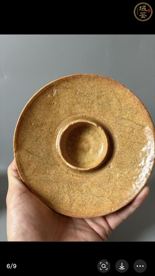 古玩陶瓷洪州窯刻花杯和托真品鑒賞圖