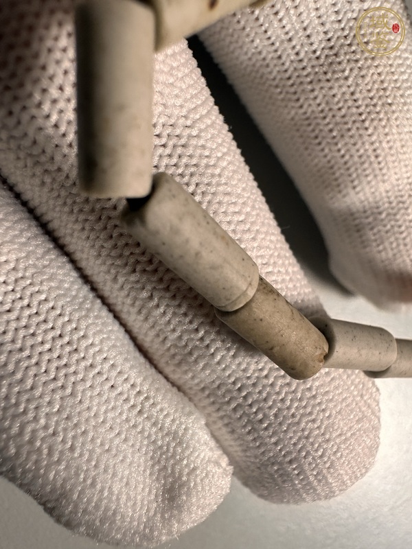 古玩玉器素紋玉珠管真品鑒賞圖