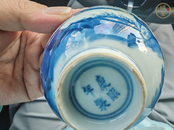 古玩陶瓷青花人物故事杯真品鑒賞圖
