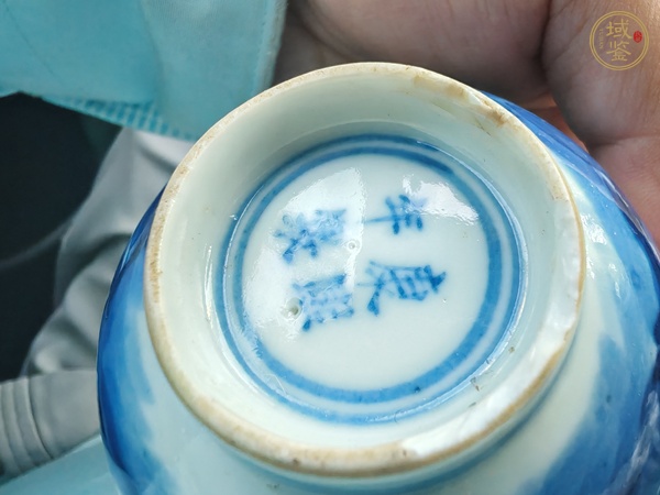 古玩陶瓷青花人物故事杯真品鑒賞圖
