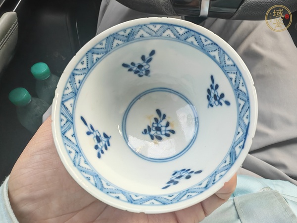 古玩陶瓷青花人物故事杯真品鑒賞圖