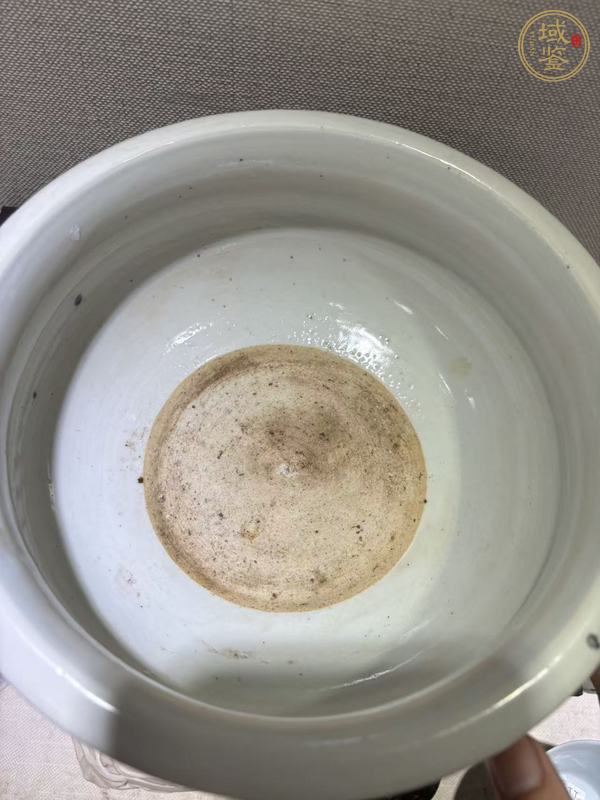 古玩陶瓷青花釉里紅趕珠龍紋香爐真品鑒賞圖