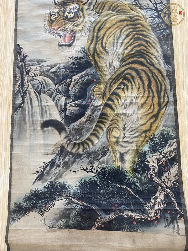 古玩字畫虎嘯真品鑒賞圖