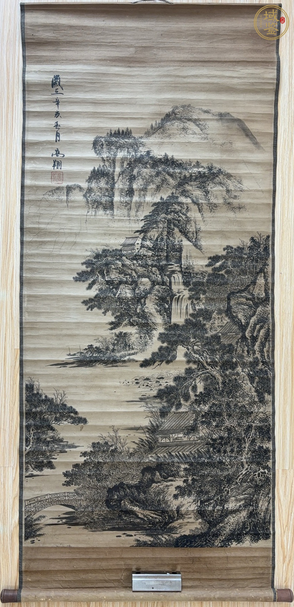 古玩字畫高翔款山水真品鑒賞圖