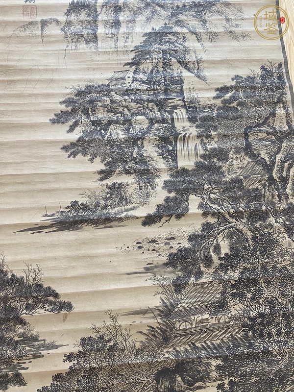 古玩字畫高翔款山水真品鑒賞圖
