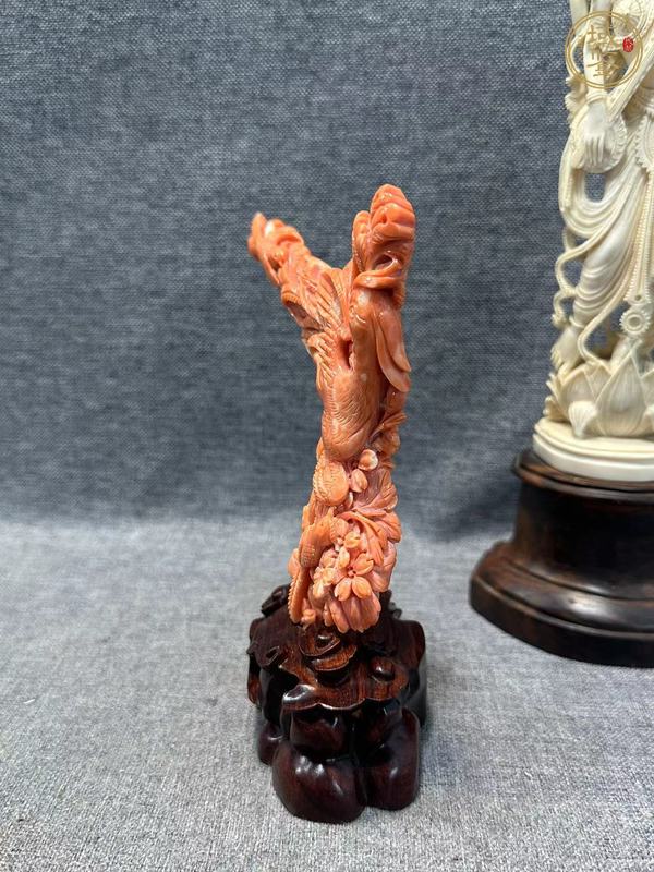 古玩玉器天然珊瑚雕件真品鑒賞圖