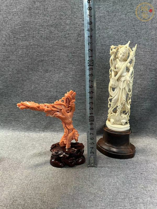 古玩玉器天然珊瑚雕件真品鑒賞圖
