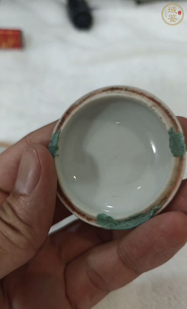古玩陶瓷粉彩百花不落地紋印盒真品鑒賞圖
