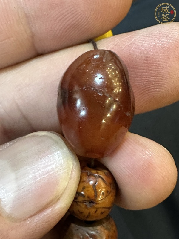 古玩玉器瑪瑙珠真品鑒賞圖