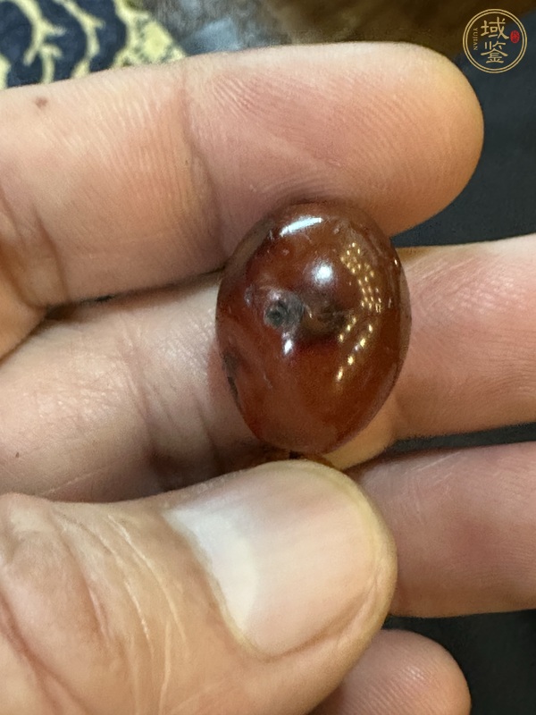 古玩玉器瑪瑙珠真品鑒賞圖