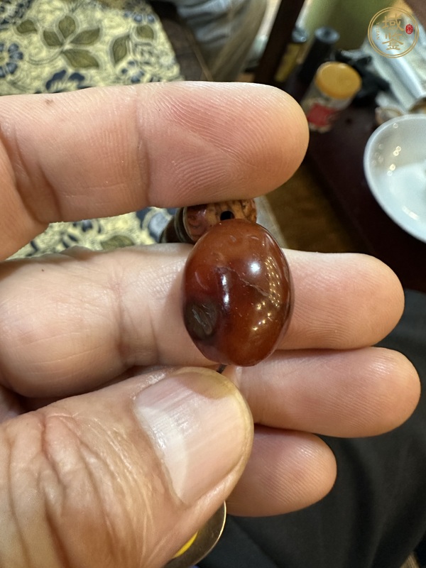 古玩玉器瑪瑙珠真品鑒賞圖