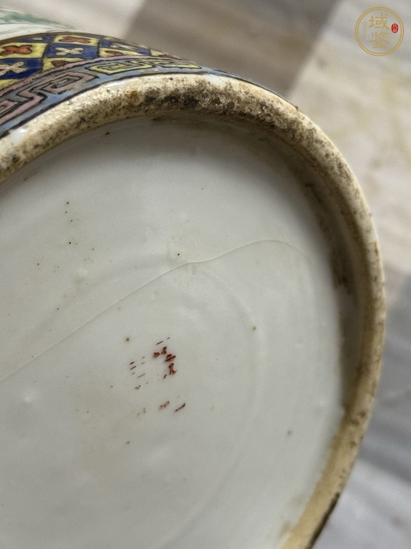 古玩陶瓷人物紋帽筒真品鑒賞圖