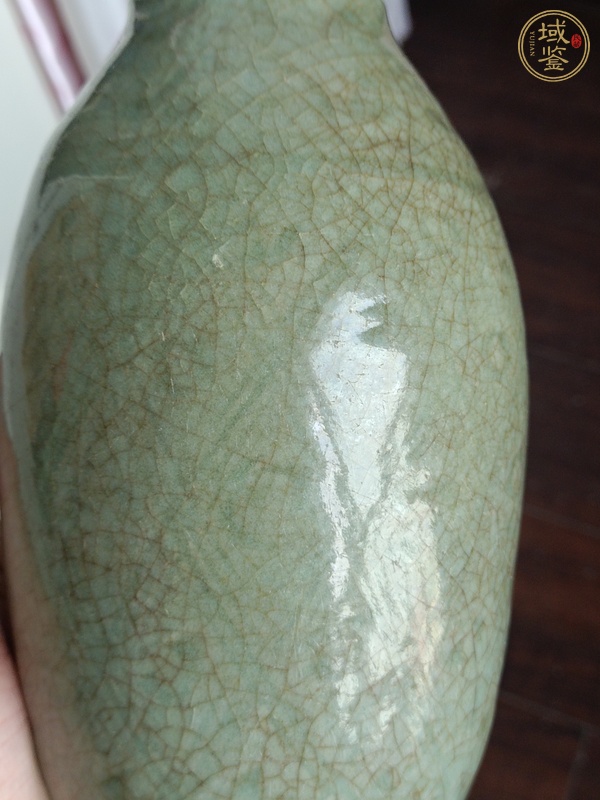 古玩陶瓷龍泉青瓷橄欖瓶真品鑒賞圖