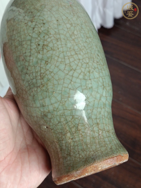 古玩陶瓷龍泉青瓷橄欖瓶真品鑒賞圖