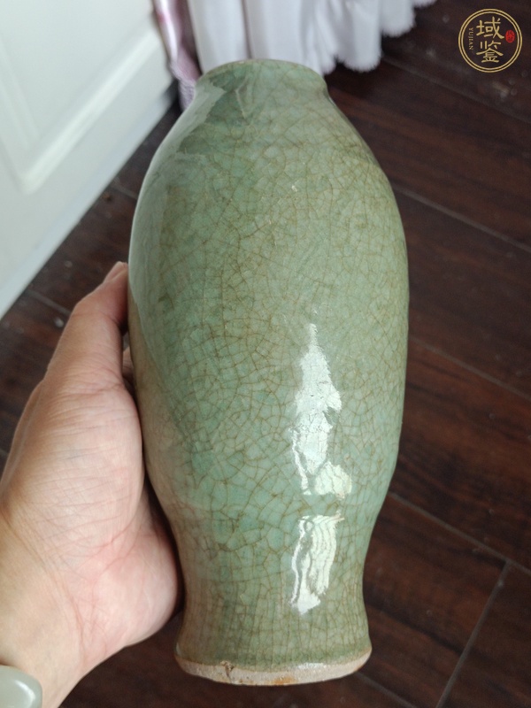 古玩陶瓷龍泉青瓷橄欖瓶真品鑒賞圖